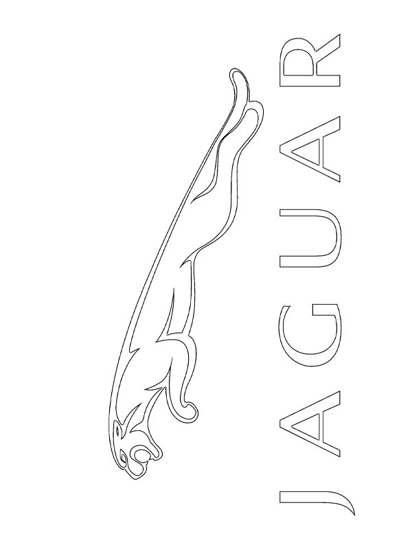 Jaguar logo Ausmalbild