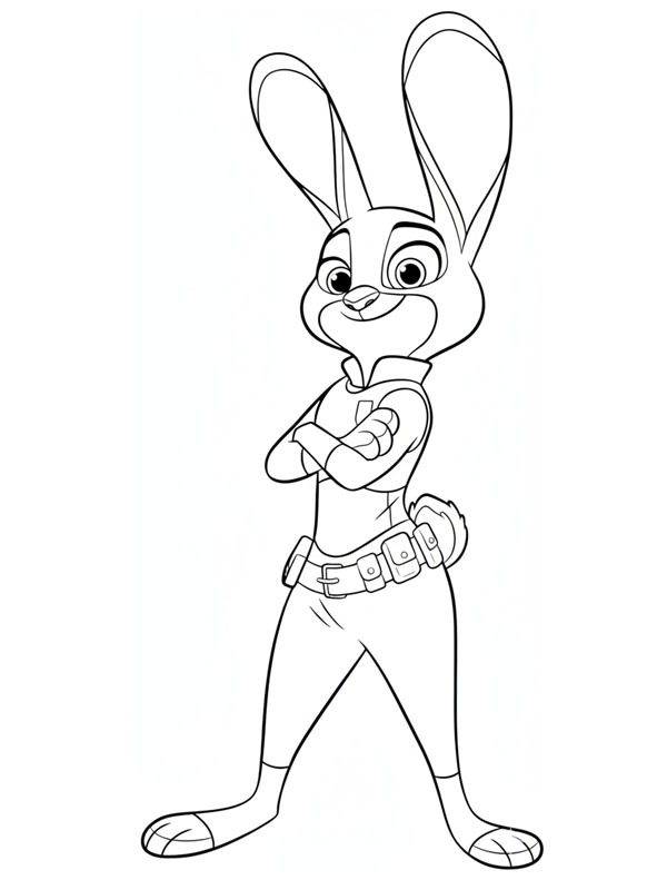 Judy Hopps (Zootopia) Ausmalbild