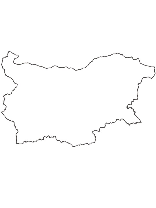 Karte von Bulgarien Ausmalbild
