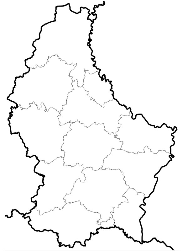 Luxemburg Landkarte Ausmalbild