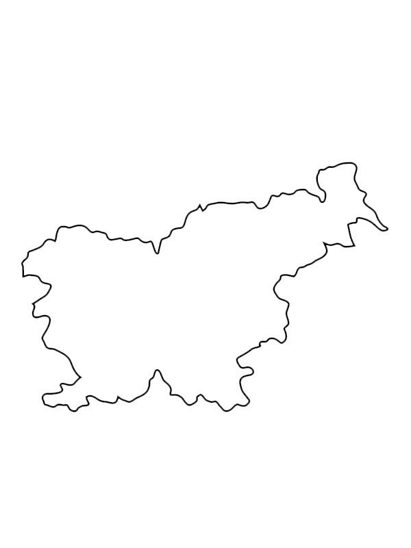 Karte von Slowenien Ausmalbild