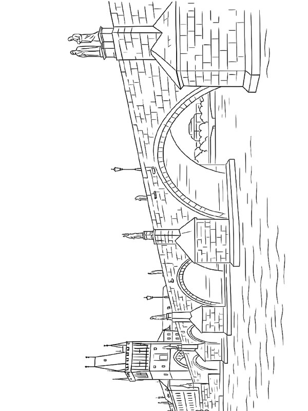 Karlsbrücke Ausmalbild Karlsbrücke Ausmalbild