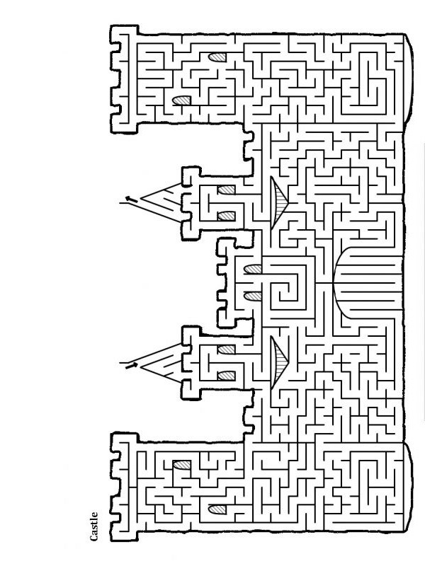 Schloss Labyrinth Ausmalbild