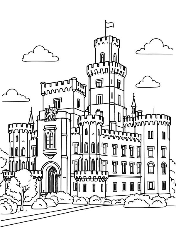 Schloss Hluboká nad Vltavou Ausmalbild Schloss Hluboká nad Vltavou Ausmalbild