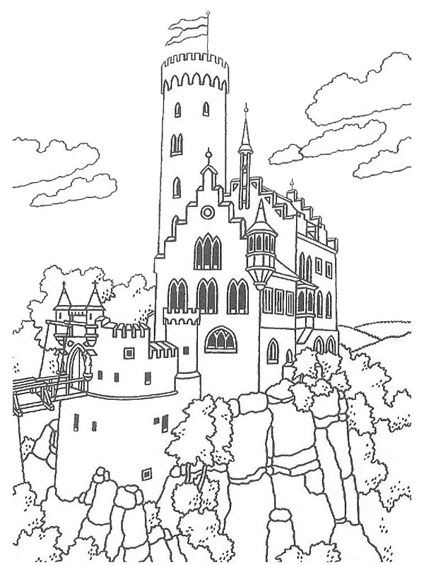 Burg Liechtenstein Ausmalbild