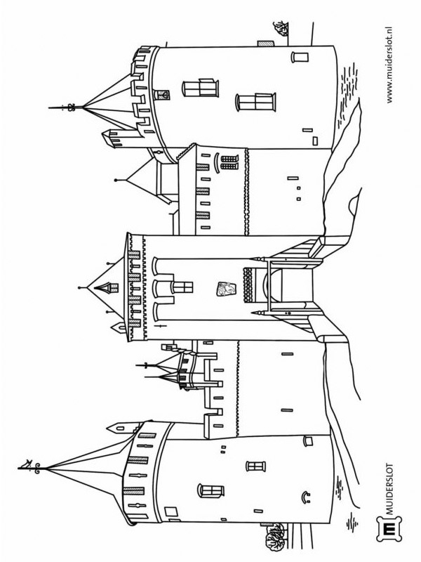 Schloss Muiderslot Ausmalbild