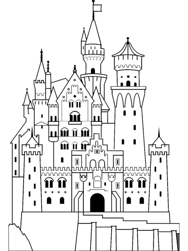 Schloss Neuschwanstein Ausmalbild