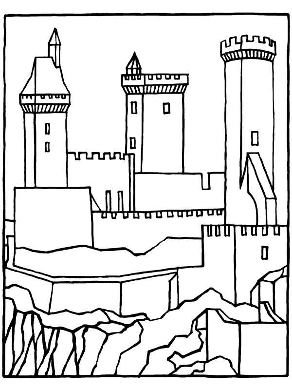 Burg Foix Ausmalbild