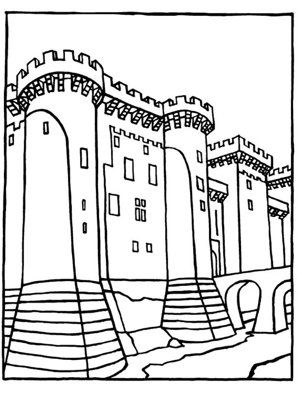 Tarascon Schloss Ausmalbild