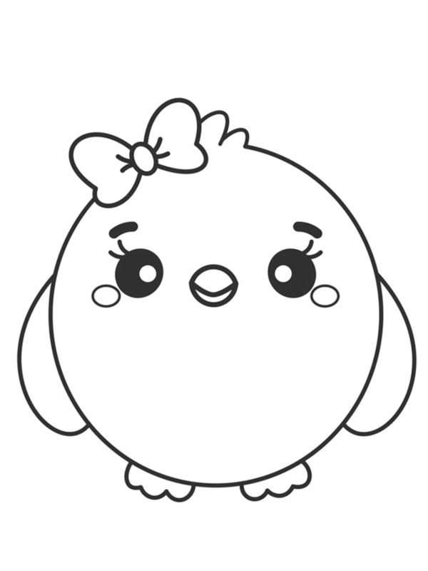 Kawaii Huhn Ausmalbild Kawaii Huhn Ausmalbild