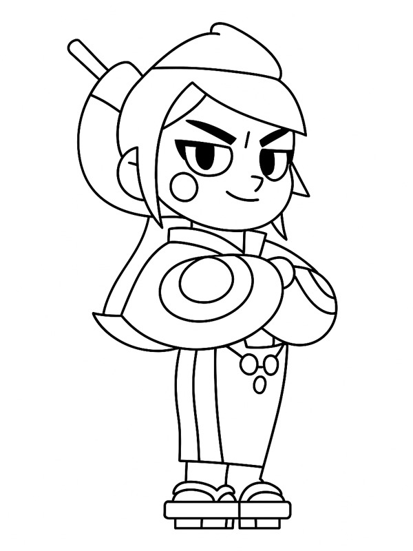 Kaze Brawl Stars Ausmalbild Kaze Brawl Stars Ausmalbild