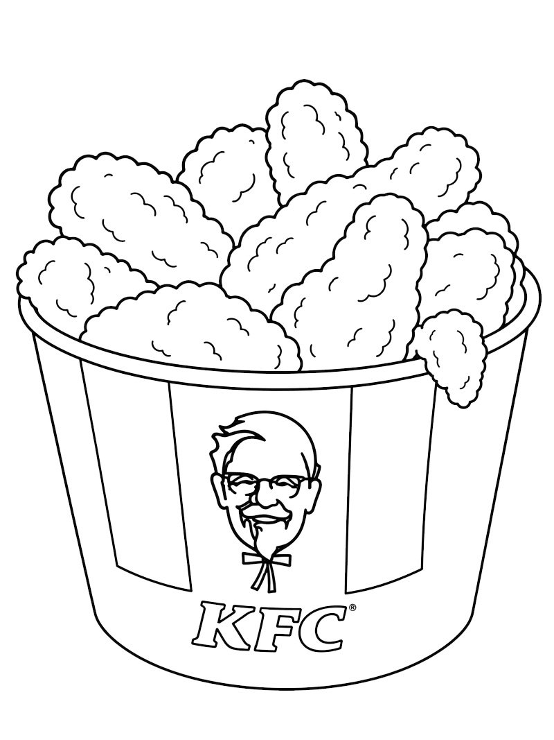 KFC Hot wings Ausmalbild