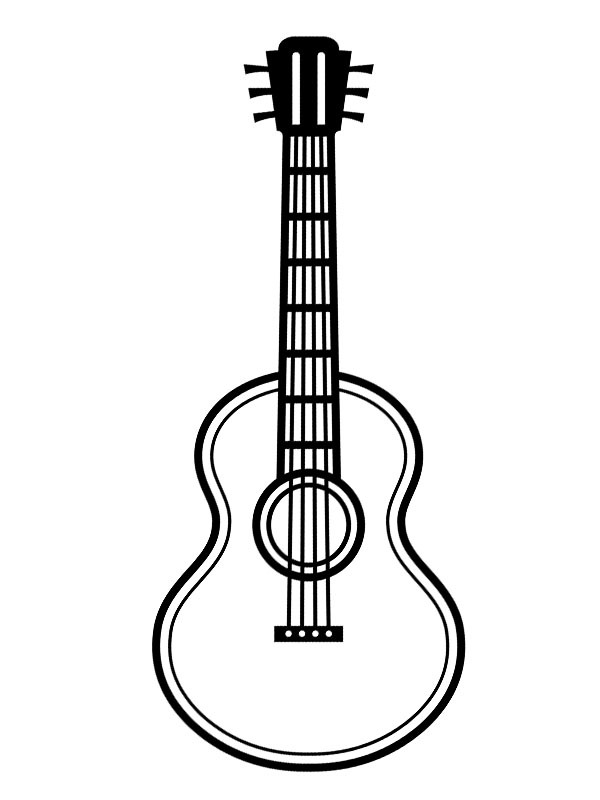 E Gitarre Ausmalbild