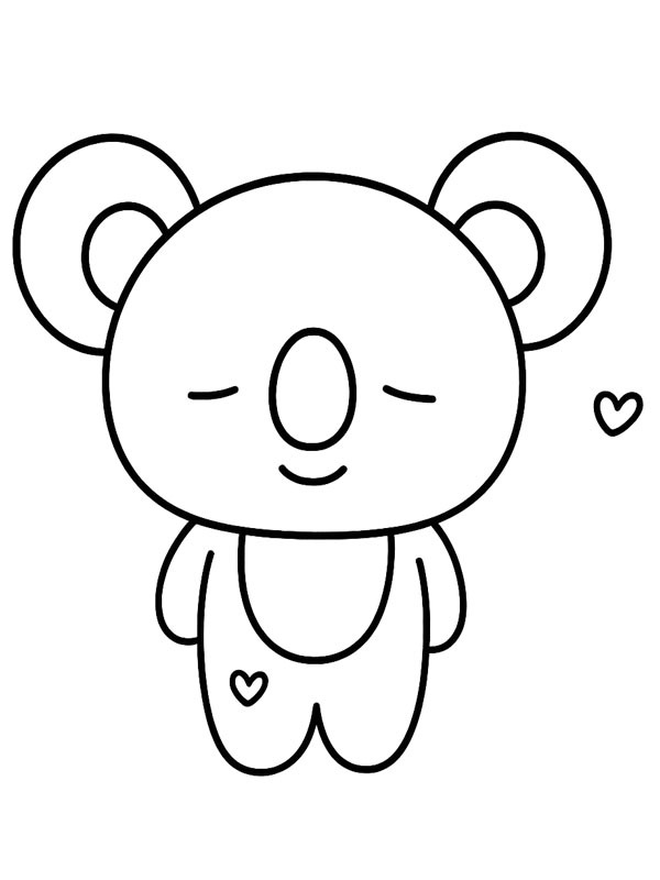 Koya BT21 Ausmalbild Koya BT21 Ausmalbild