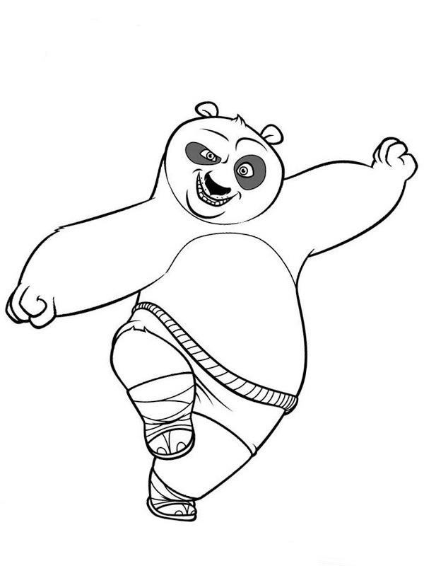 Po (Kung Fu Panda) Ausmalbild