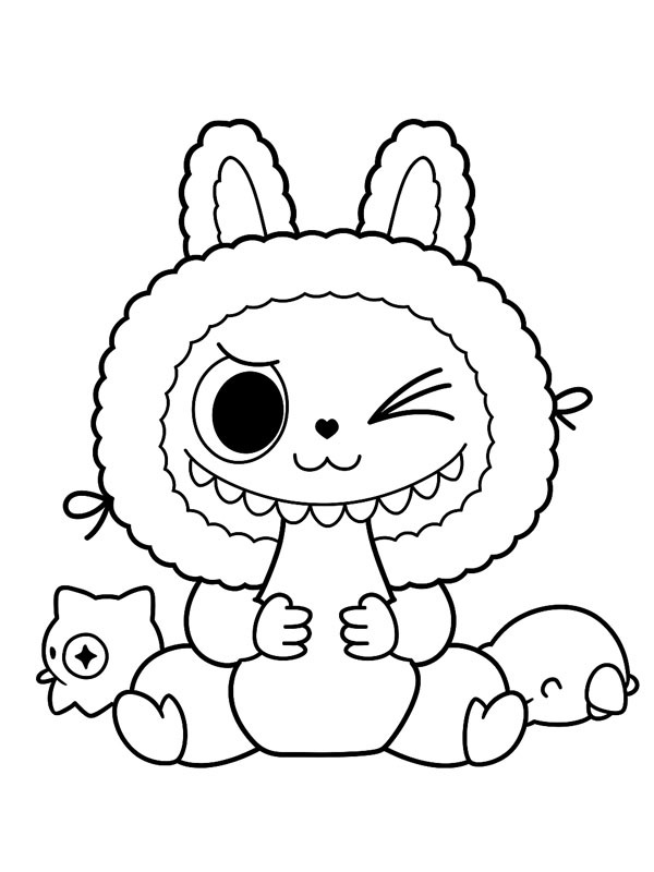 Labubu baby Ausmalbild Labubu baby Ausmalbild