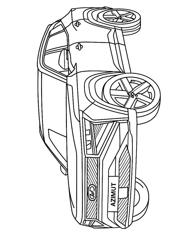 Lada Azimut Ausmalbild Lada Azimut Ausmalbild