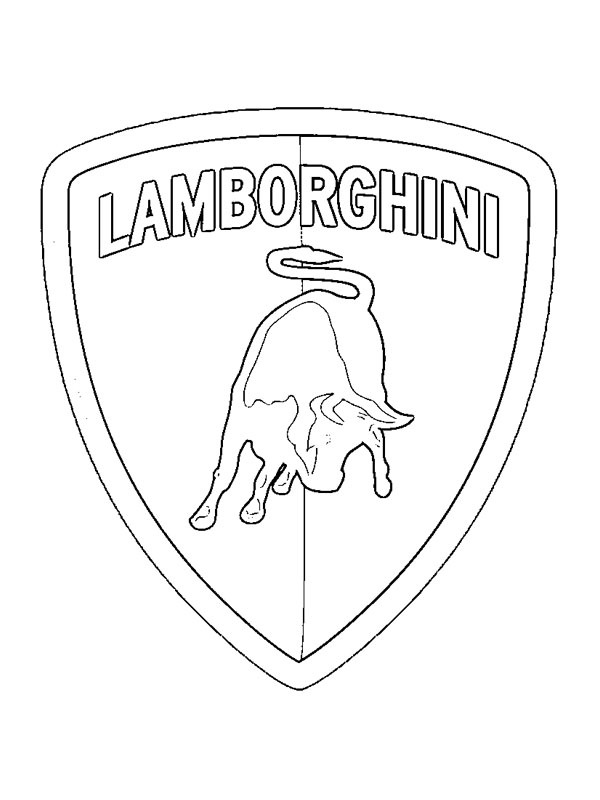 Lamborghini logo Ausmalbild