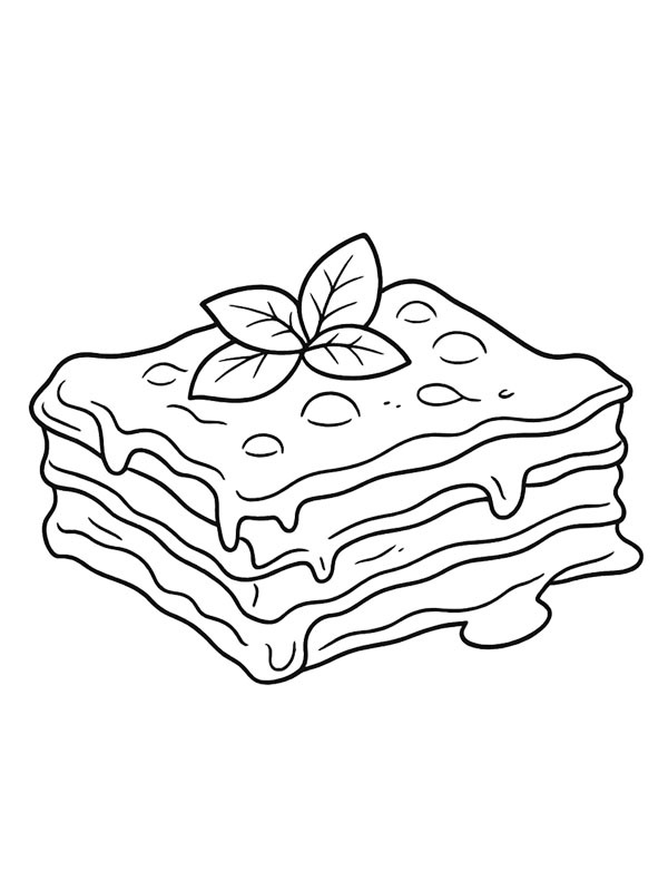 Lasagne Ausmalbild Lasagne Ausmalbild