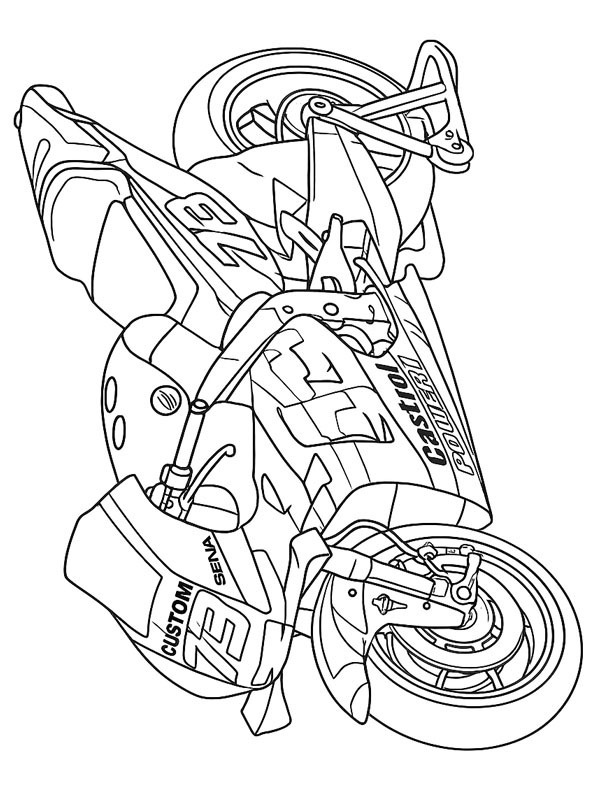 LCR Honda MotoGP Motorrad Ausmalbild LCR Honda MotoGP Motorrad Ausmalbild