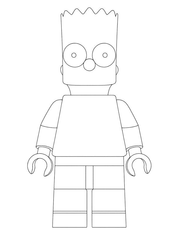 LEGO Bart Simpson Ausmalbild LEGO Bart Simpson Ausmalbild