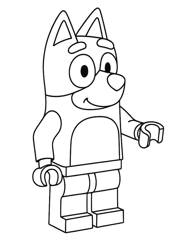 LEGO Bluey Ausmalbild LEGO Bluey Ausmalbild
