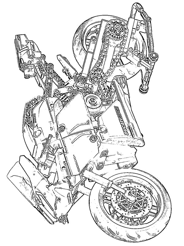 Ausmalbilder Lego Ducati Motorrad Besteausmalbilder De