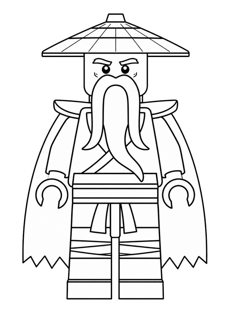 LEGO Ninjago Meister Wu Ausmalbild LEGO Ninjago Meister Wu Ausmalbild