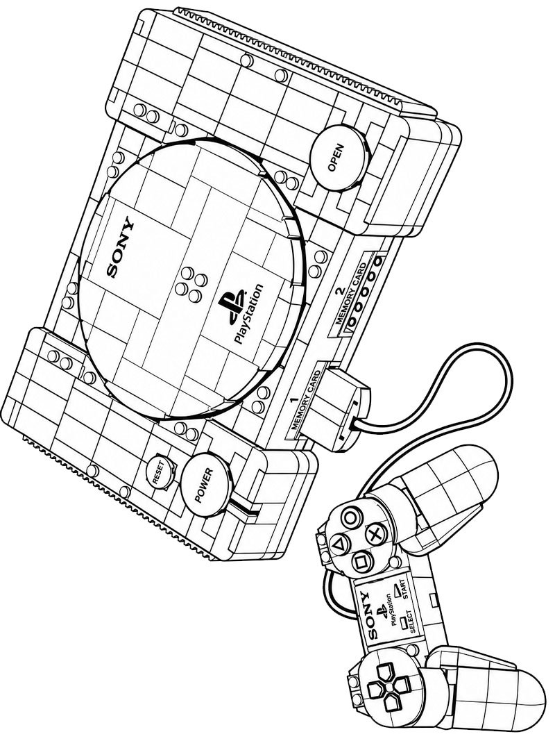 LEGO PlayStation Ausmalbild LEGO PlayStation Ausmalbild