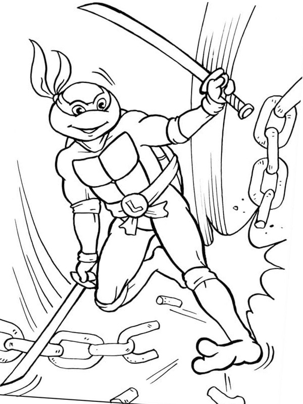 Leonardo (Ninja Turtles) Ausmalbild