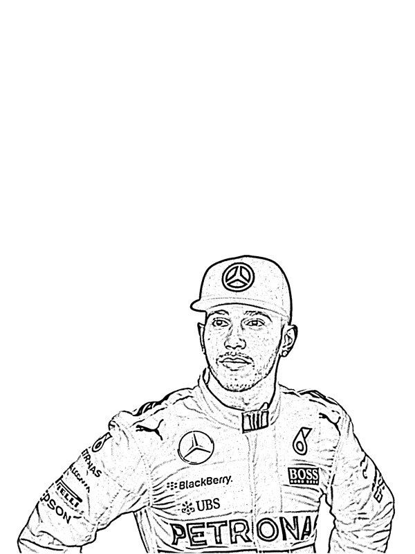 Lewis Hamilton Ausmalbild