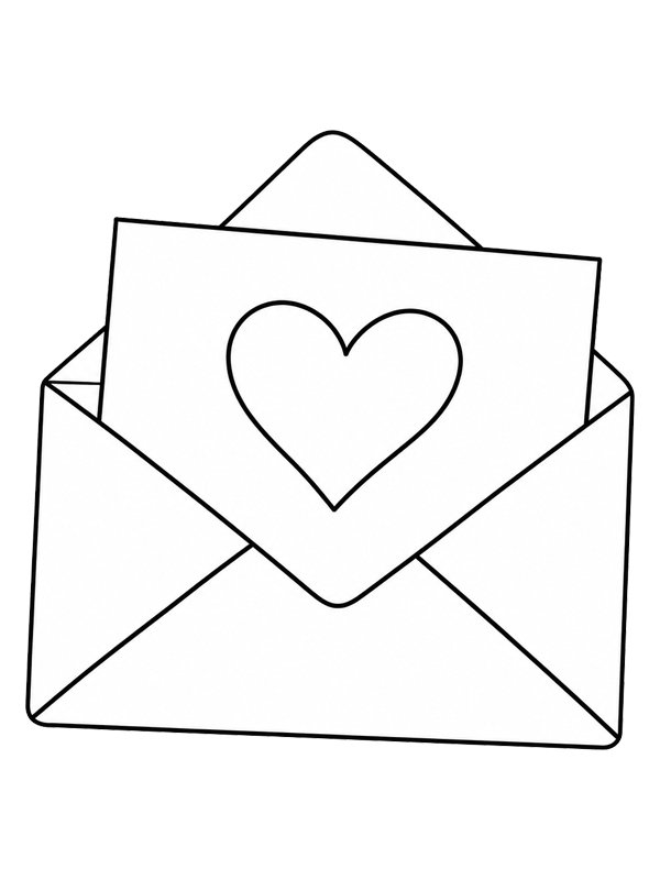 Liebesbrief Ausmalbild