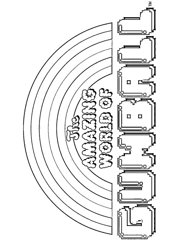 Die fantastische Welt von Gumball logo Ausmalbild
