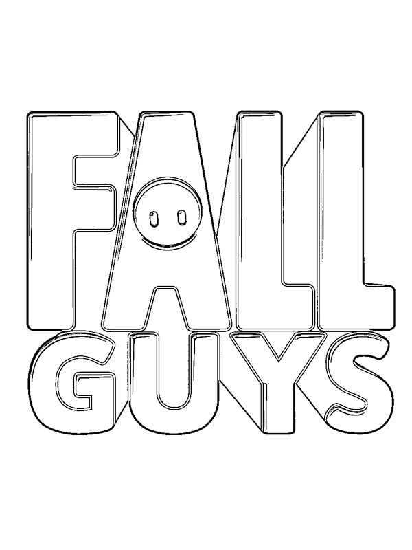 Logo Fall Guys Ausmalbild