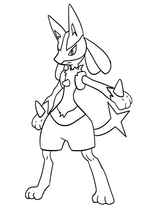 Lucario (Pokémon) Ausmalbild Lucario (Pokémon) Ausmalbild