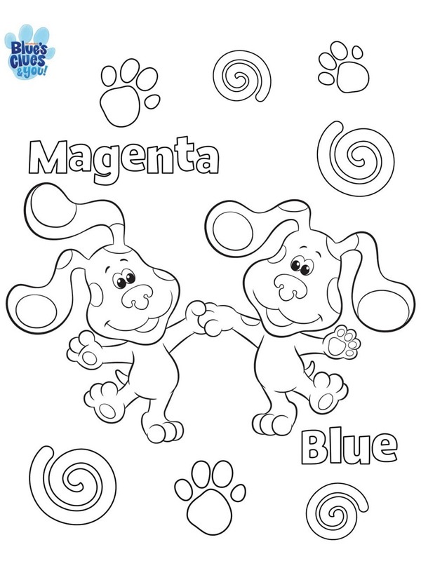 Magenta und Blue Ausmalbild