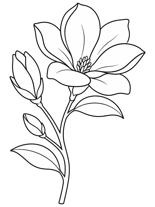 Magnolie Ausmalbild Magnolie Ausmalbild