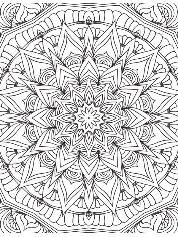 Mandala 6 Ausmalbild