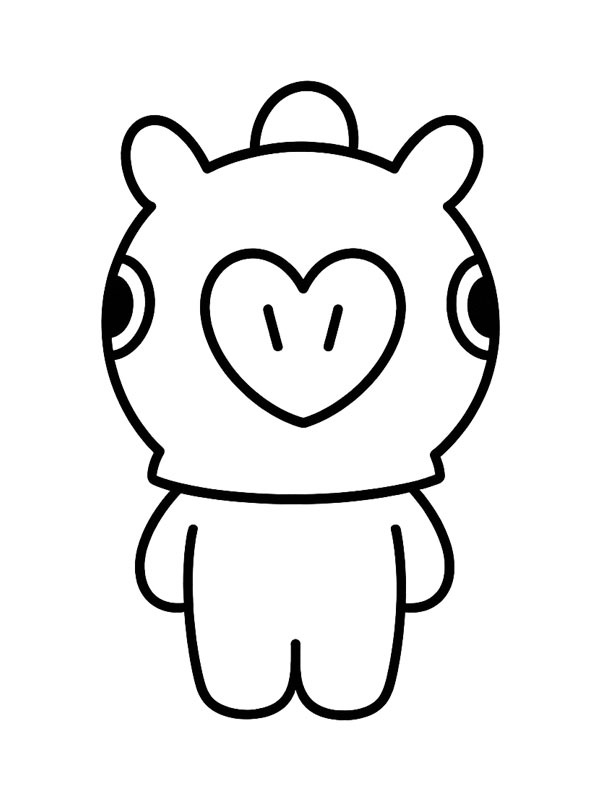 Mang BT21 Ausmalbild Mang BT21 Ausmalbild