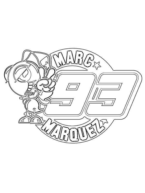 Marc Marquez 93 Ausmalbild Marc Marquez 93 Ausmalbild