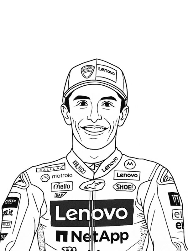 Marc Márquez Ausmalbild Marc Márquez Ausmalbild