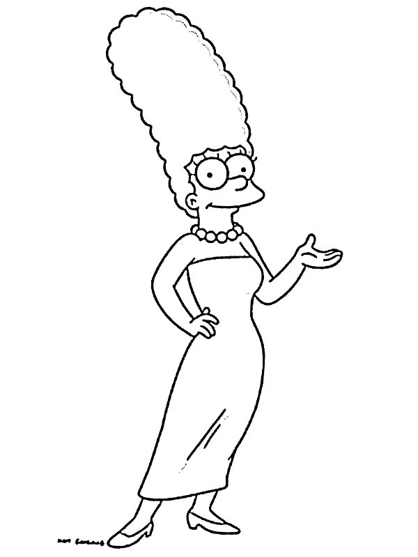 Marge Simpson Ausmalbild