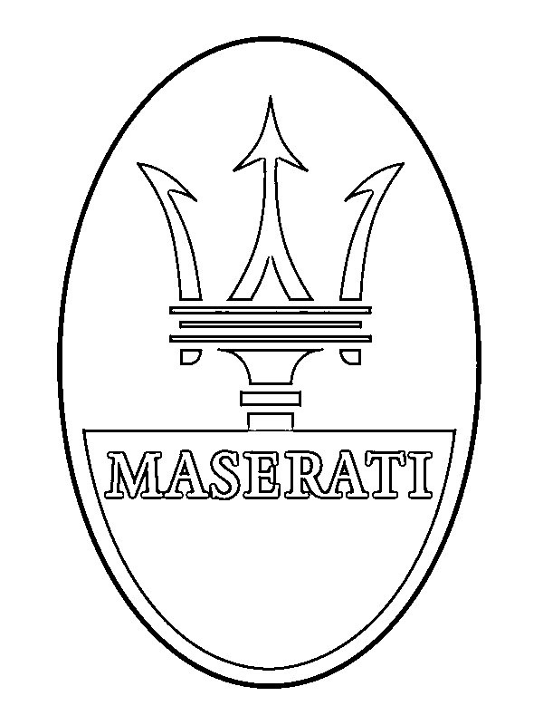 Maserati logo Ausmalbild