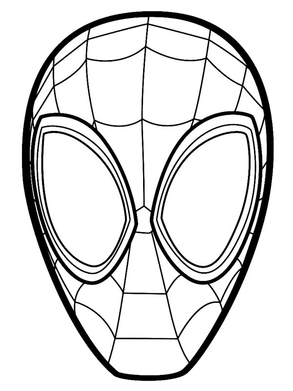 Spiderman-Maske Ausmalbild