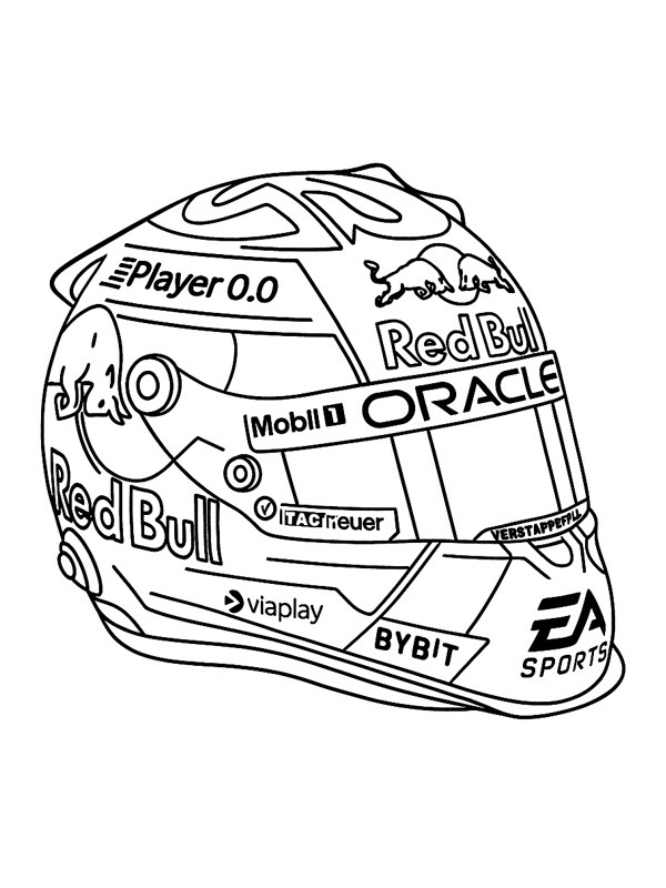 Max Verstappen Helm Ausmalbild Max Verstappen Helm Ausmalbild