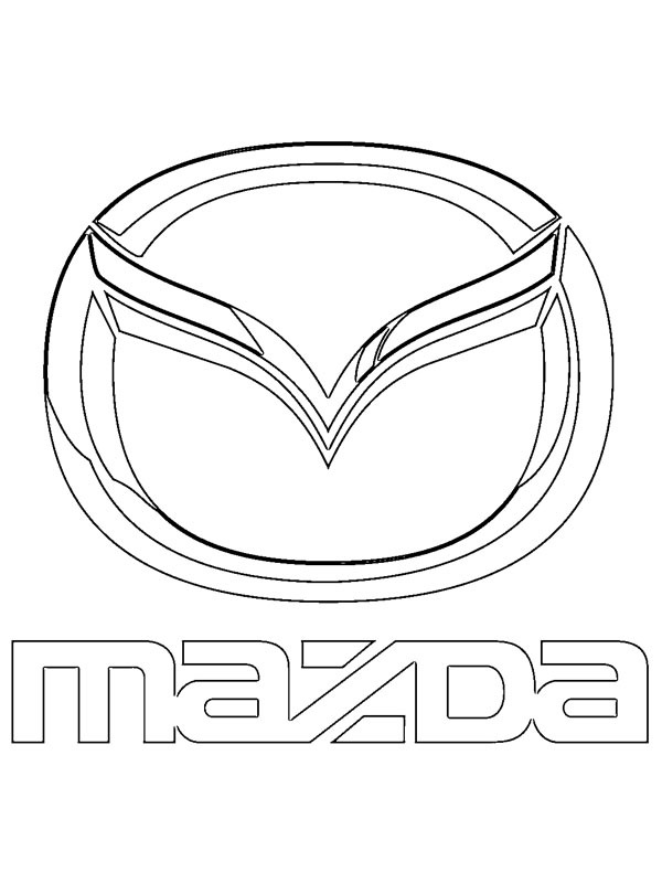 Mazda logo Ausmalbild