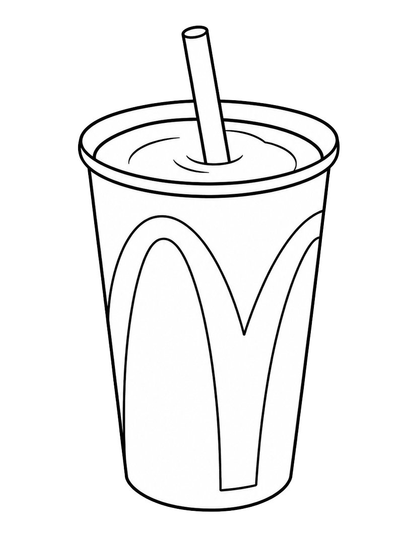 McDonald's Milchshake Ausmalbild McDonald's Milchshake Ausmalbild