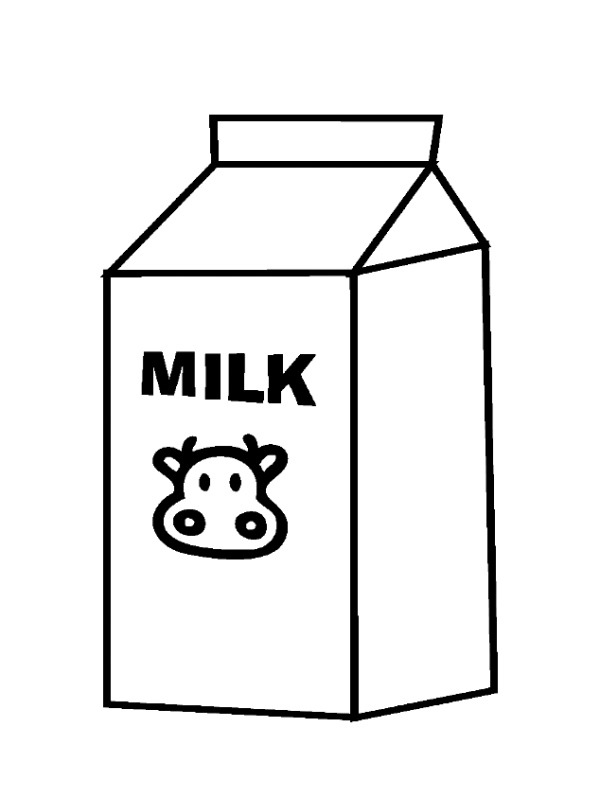 Milchpackung Ausmalbild