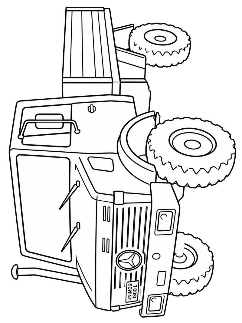 Mercedes Unimog 1300 L Ausmalbild Mercedes Unimog 1300 L Ausmalbild