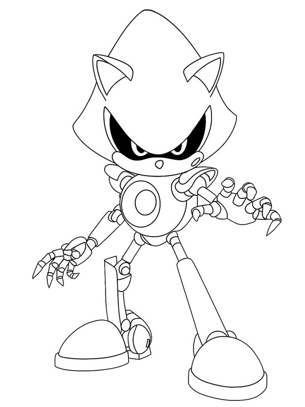 Metal Sonic Ausmalbild Metal Sonic Ausmalbild